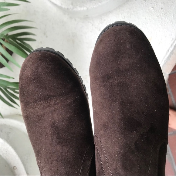 Chelsea Brown Winter Wool Suede Boots - Picture 9 of 12